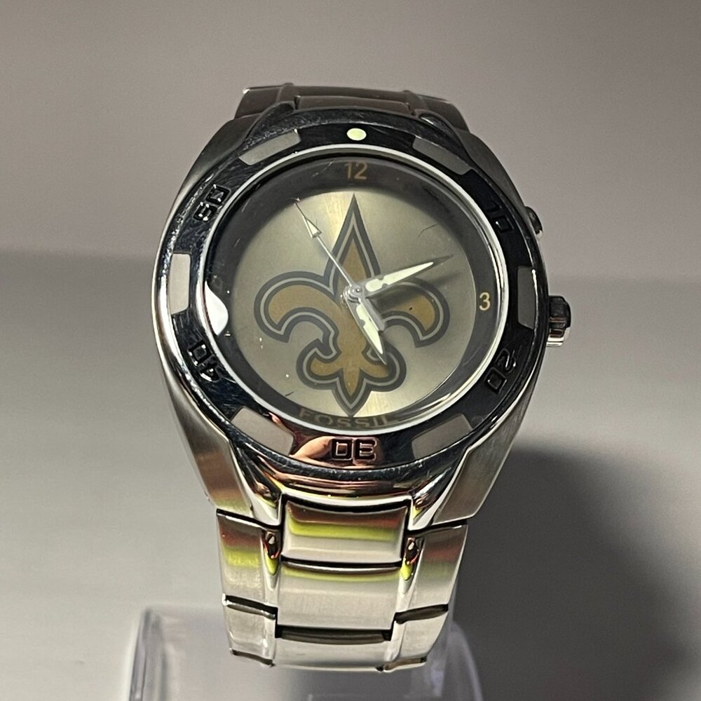 New Orleans Saints NFL Stainless-Steel Kaleido Watch by Fossil NEW (RARE) - Picture 5 of 9